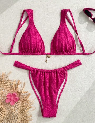 Costum de baie SHEIN CURVE, roz