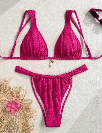 Costum de baie SHEIN CURVE, roz