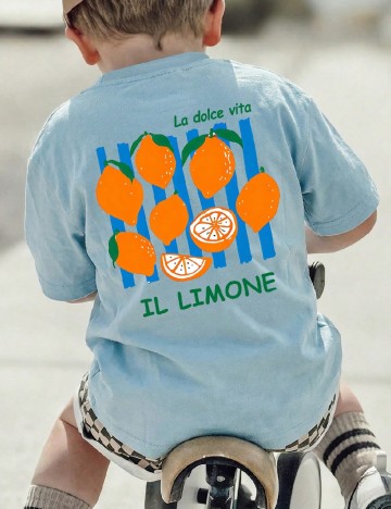 Tricou Shein Kids, bleu