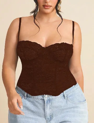 Corset SHEIN CURVE, maro