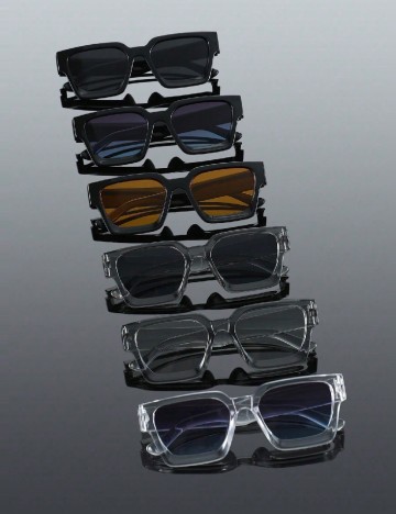 Set ochelari de soare 6 perechi SHEIN, mix culori