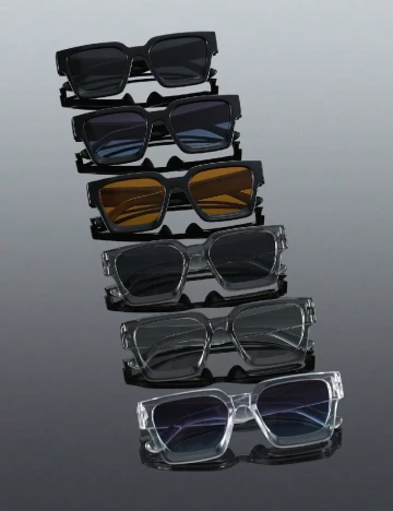 Set ochelari de soare 6 perechi SHEIN, mix culori
