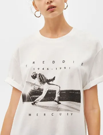Tricou Bershka, alb