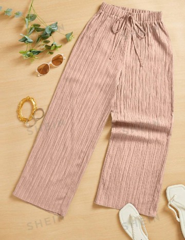 Pantaloni SHEIN, roz pudra