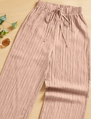 Pantaloni SHEIN, roz pudra