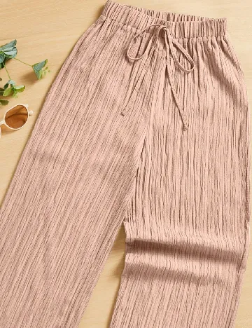Pantaloni SHEIN, roz pudra
