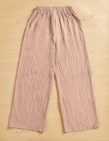 Pantaloni SHEIN, roz pudra