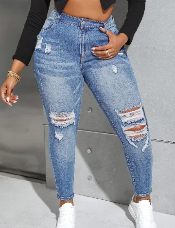 Blugi SHEIN CURVE, albastru