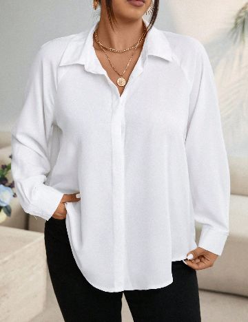 Camasa SHEIN CURVE, alb