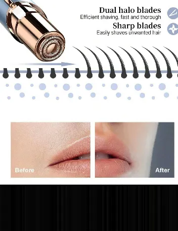 Epilator facial SHEIN, negru