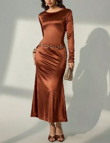 Rochie lunga SHEIN, maro