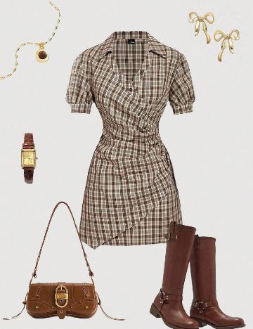 Rochie scurta SHEIN, maro