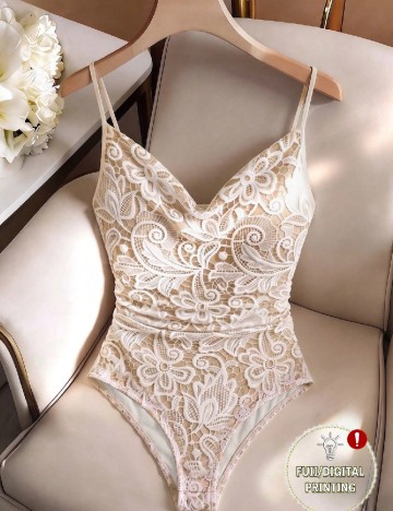 Body SHEIN, crem/alb