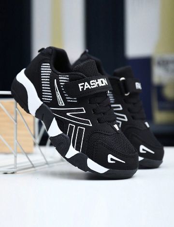 Adidasi SHEIN, negru/alb