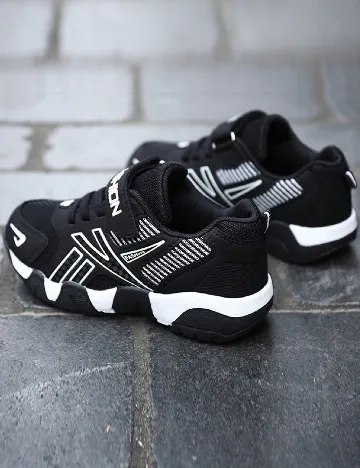 Adidasi SHEIN, negru/alb