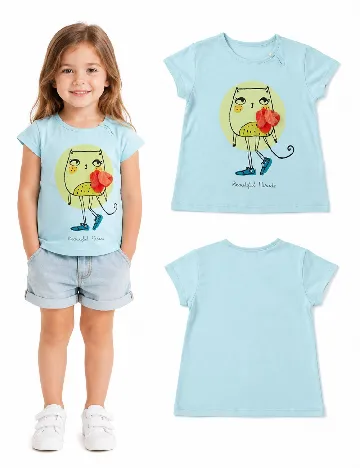 Tricou Zara, bleu