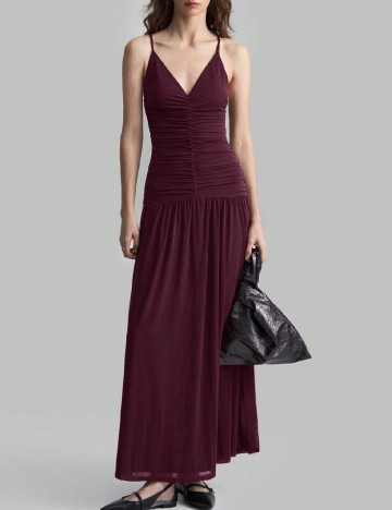 Rochie lunga Ontre, visiniu