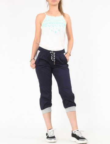 Pantaloni trei sferturi Bershka, bleumarin