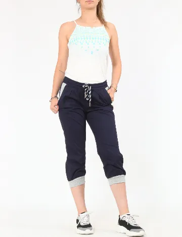 Pantaloni trei sferturi Bershka, bleumarin