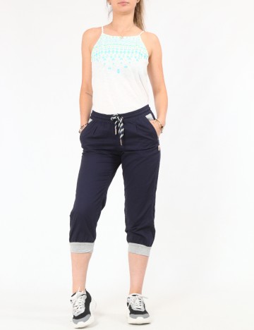Pantaloni trei sferturi Bershka, bleumarin