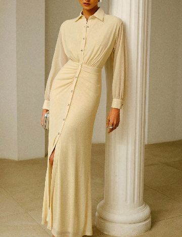 Rochie lunga SHEIN CURVE, crem
