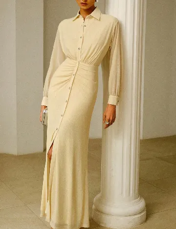 Rochie lunga SHEIN CURVE, crem