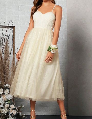 Rochie medie SHEIN, crem
