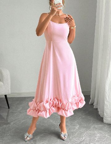 Rochie medie SHEIN CURVE, roz