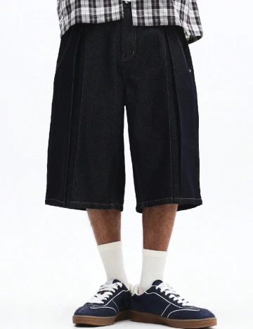 Pantaloni trei sferturi SUMWON, bleumarin inchis