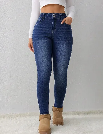 Blugi SHEIN CURVE, albastru