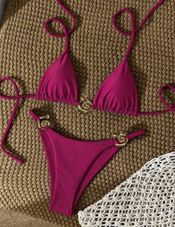 Costum de baie SHEIN, magenta