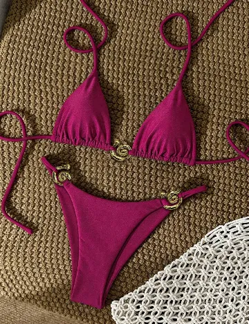 Costum de baie SHEIN, magenta
