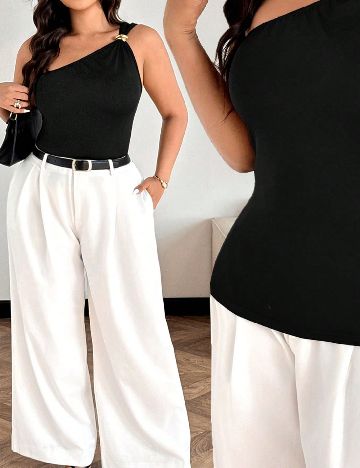 Top SHEIN CURVE, negru