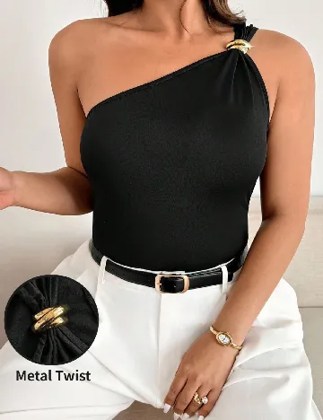 Top SHEIN CURVE, negru