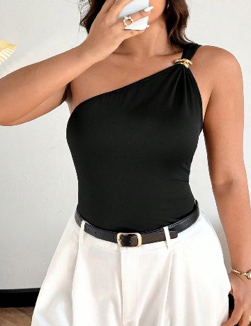 Top SHEIN CURVE, negru