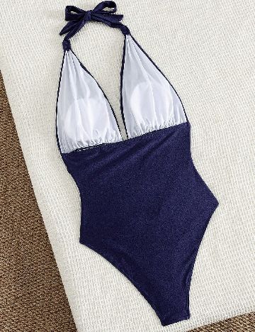 Costum de baie SHEIN, bleumarin