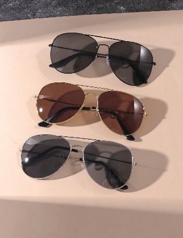 Set ochelari de soare 3 perechi Shein Kids, mix culori