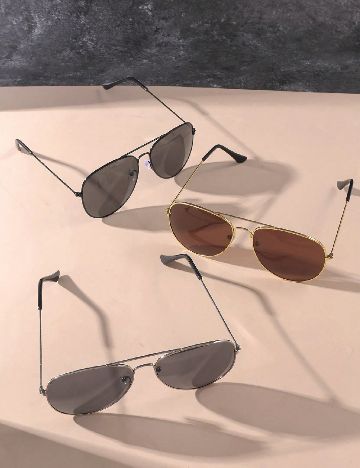 Set ochelari de soare 3 perechi Shein Kids, mix culori