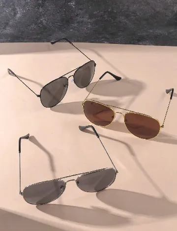 Set ochelari de soare 3 perechi Shein Kids, mix culori