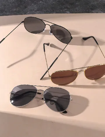 Set ochelari de soare 3 perechi Shein Kids, mix culori