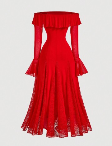 Rochie lunga SHEIN, rosu