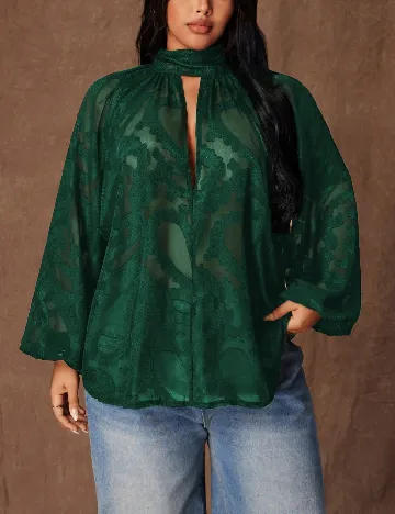 Bluza SHEIN CURVE, verde