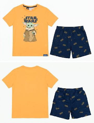 Pijama Zara, galben/albastru