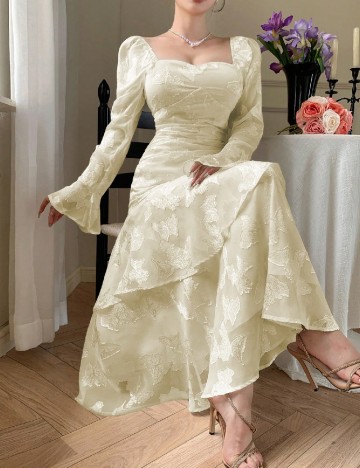 Rochie medie Dazy, galben