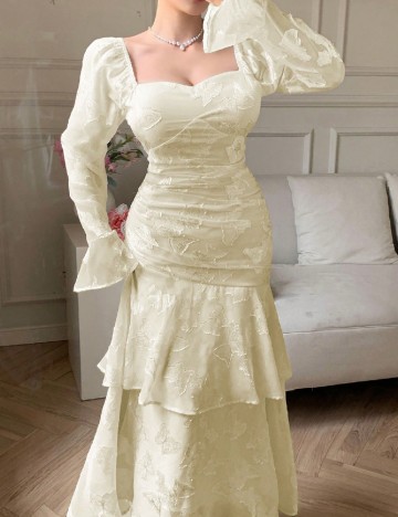 Rochie medie Dazy, galben