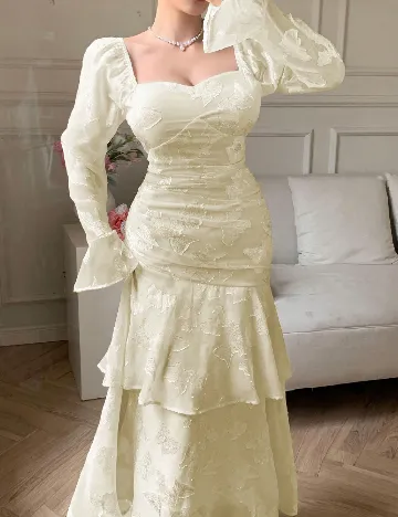 Rochie medie Dazy, galben