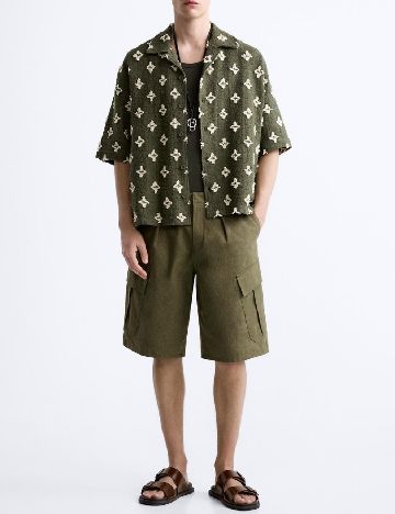 Pantaloni scurti Zara, verde
