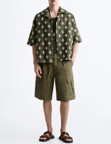 Pantaloni scurti Zara, verde
