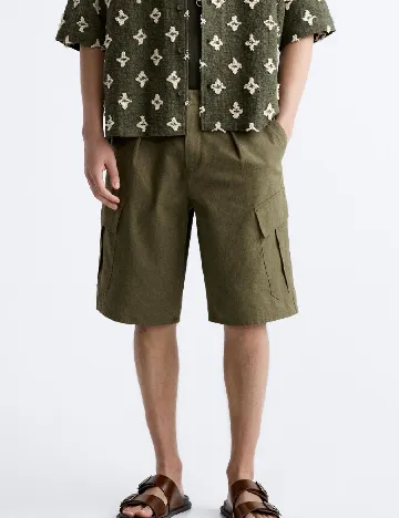 Pantaloni scurti Zara, verde
