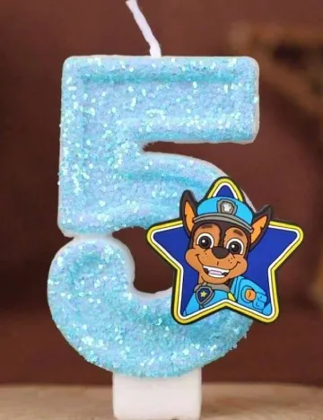 Lumanare aniversara cifra 5 SHEIN, albastru